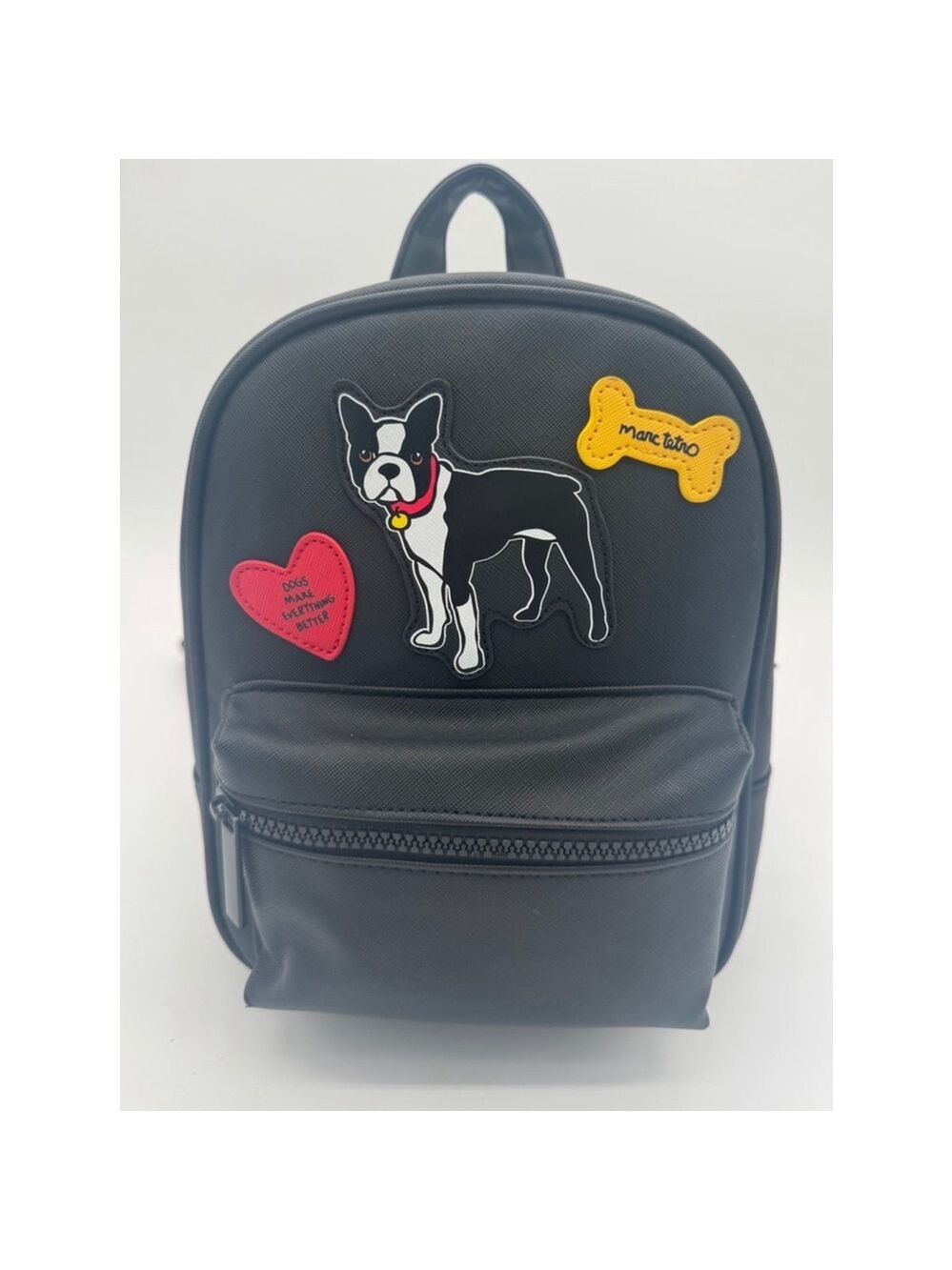 Marc Tetro Boston Terrier Black Mini Backpack Small